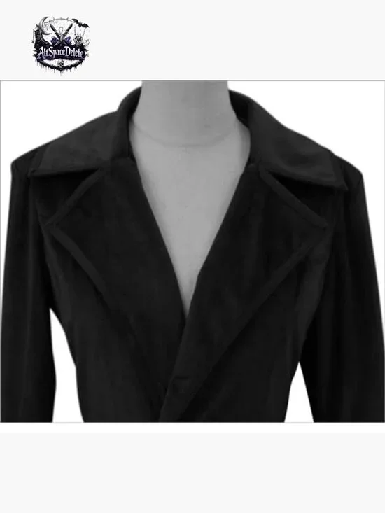 Long Victorian Trench Coat Double Breasted Winter Jacket Polyester - Picture 3 of 7